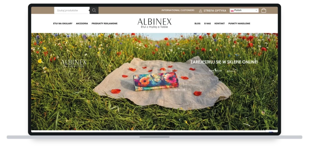 Albinex — sklep hurtowni optycznej na WooCommerce