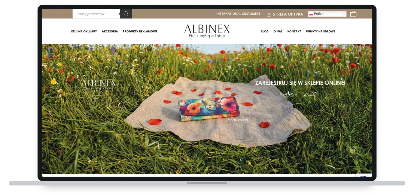 Albinex — sklep hurtowni optycznej na WooCommerce
